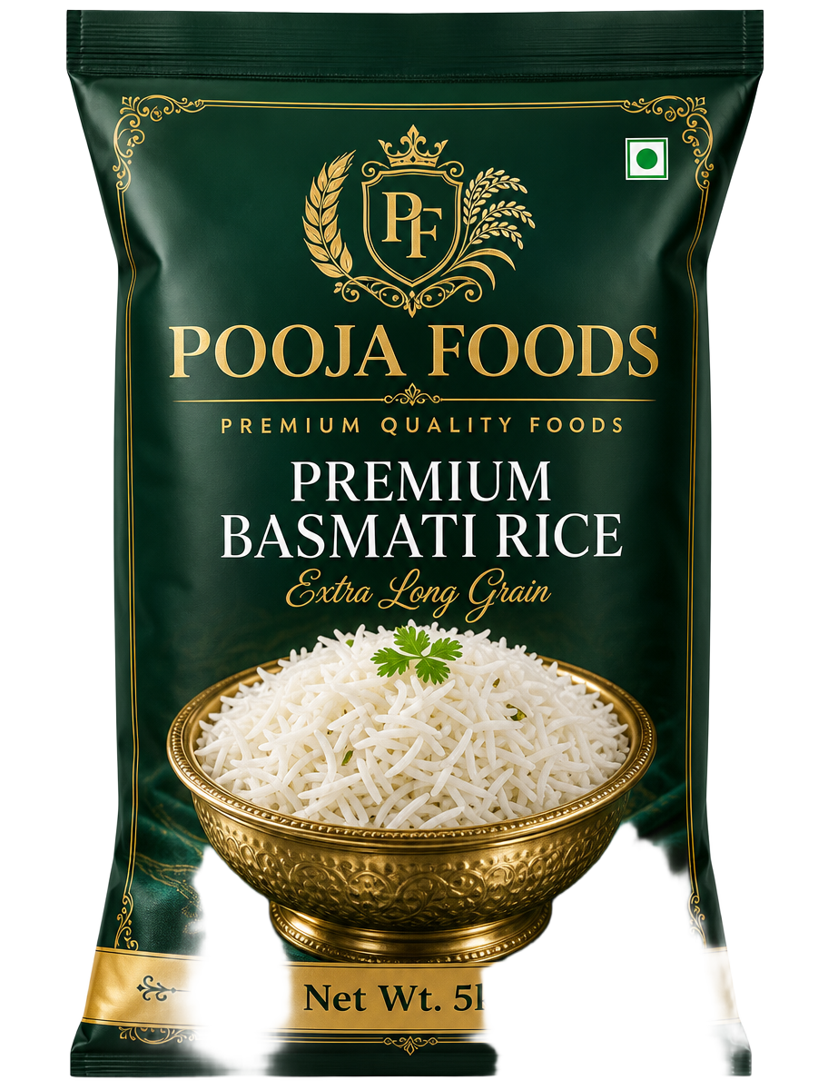 Premium basmati rice packaging
