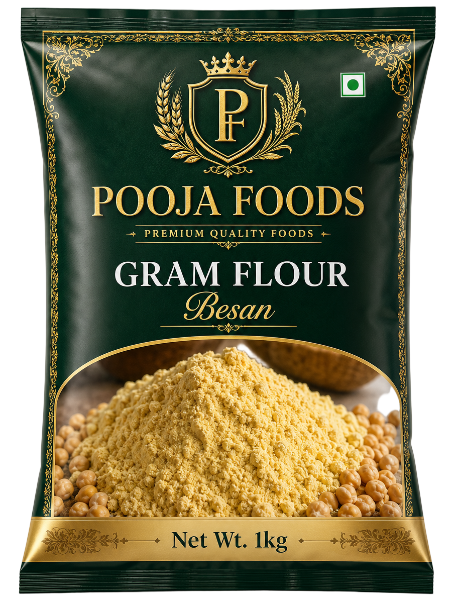 Premium besan gram flour packaging